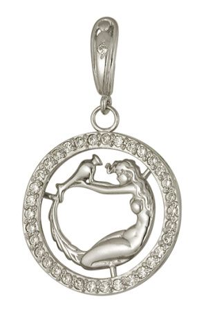 Купить подвеска из серебра с фианитами