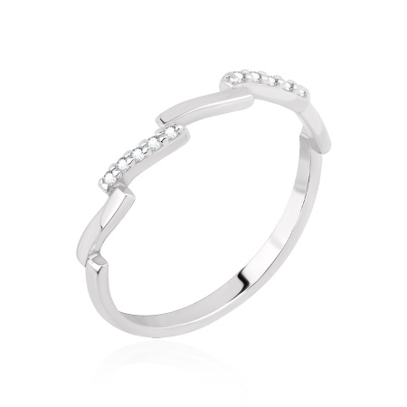 Купить кольцо из серебра с фианитами в интернет-магазине KRASNOE