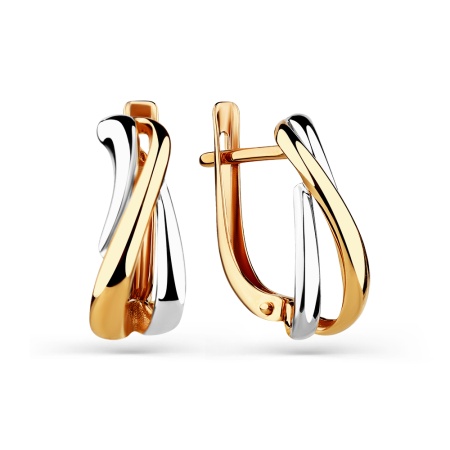 Серьги из золота без вставок 002-0530-0000-011 от KRASNOE, металл Золото, вставка Без вставок