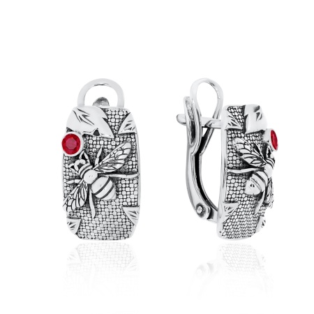 Серьги из серебра с корундом 2310161771-37 от KRASNOE, металл Серебро, вставка Корунд Натур.