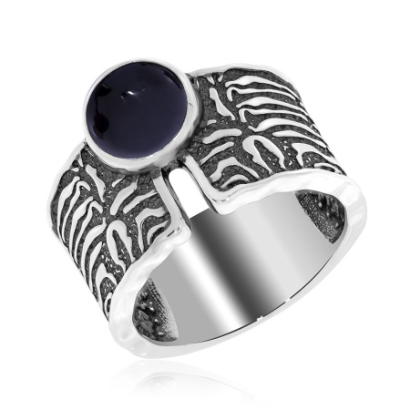 Купить кольцо из серебра с агатом в интернет-магазине KRASNOE