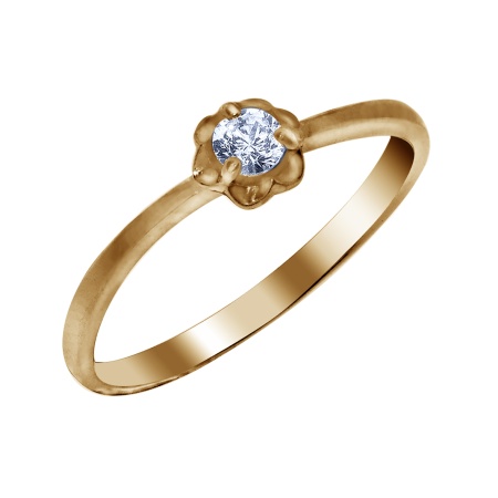 Купить кольцо из серебра с фианитом в интернет-магазине KRASNOE