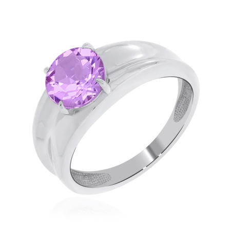 Купить кольцо из серебра с аметистом в интернет-магазине KRASNOE