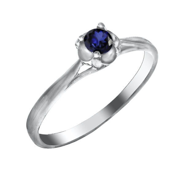 Кольцо из серебра с корундом со скидкой