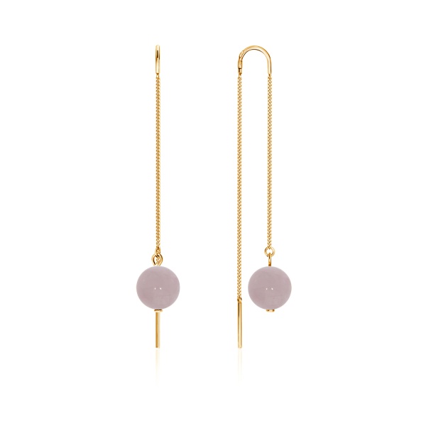 Серьги из серебра с кварцем