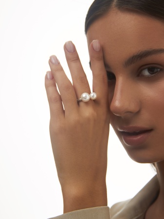 Купить кольцо из серебра с жемчугом в интернет-магазине KRASNOE