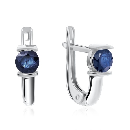 Серьги из серебра с корундом 2340160195-80 от KRASNOE, металл Серебро, вставка Корунд Натур.