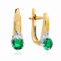 Серьги из золота с изумрудами