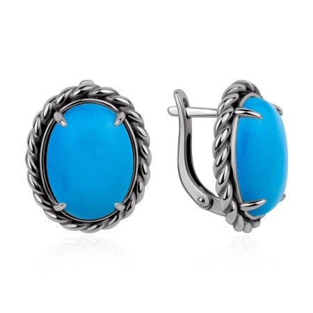 Серьги из серебра с бирюзой