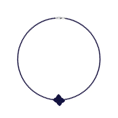 Бусы из серебра с лазуритами 8340476315-45