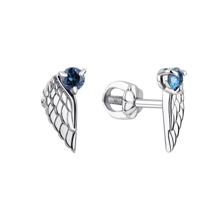 Серьги из серебра с ситаллом