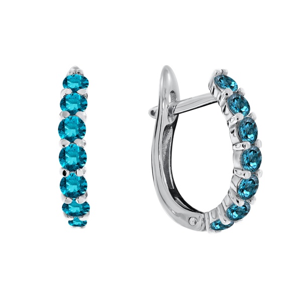 Серьги из серебра с лондон топазом