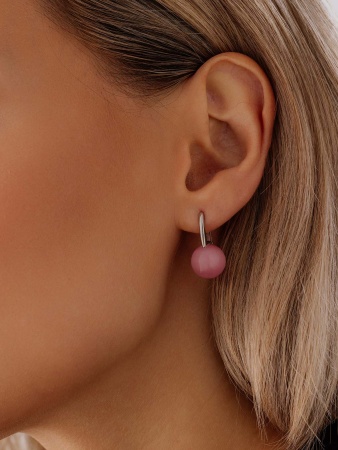 Серьги из серебра с кошачий глазами