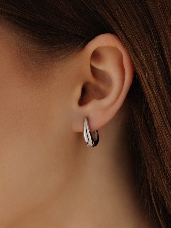 Серьги из серебра без вставок 2340401270 от KRASNOE, металл Серебро, вставка Без вставок Серьги из серебра без вставок 2340401270 от KRASNOE, металл Серебро, вставка Без вставок