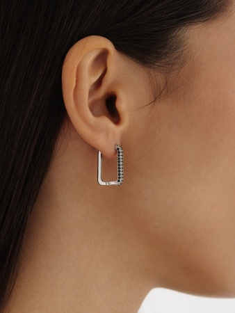 Серьги из серебра с ситаллами