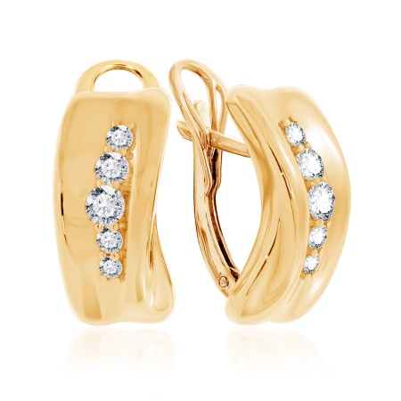 Серьги из серебра с фианитами 2320201157л от KRASNOE, металл Серебро, вставка Фианит