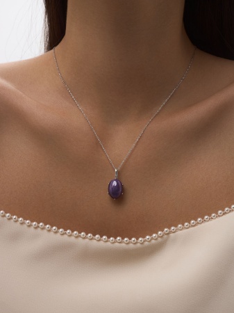 Купить подвеска из серебра с чароитом