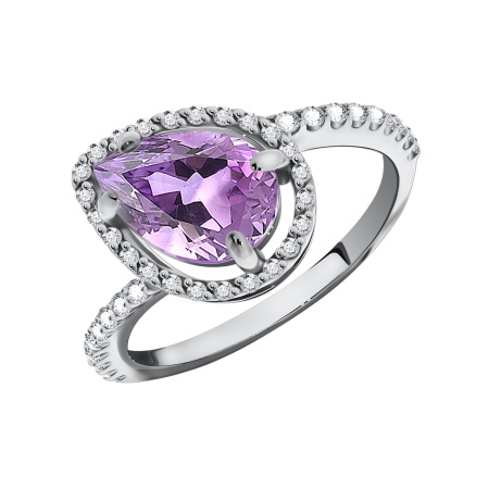 Купить кольцо из серебра с аметист в интернет-магазине KRASNOE