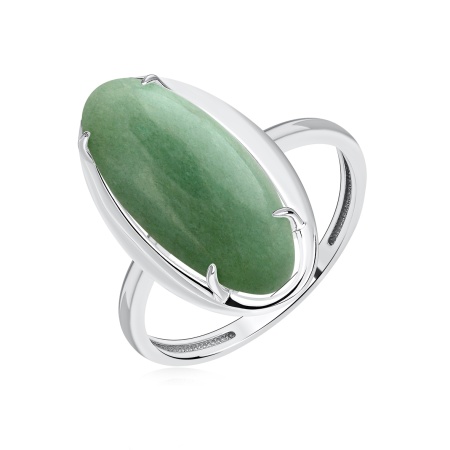 Купить кольцо из серебра с авантюрином натур. в интернет-магазине KRASNOE