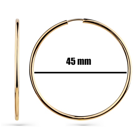 Серьги из золота без вставок 002-0500-0000-010 от KRASNOE, металл Золото, вставка Без вставок