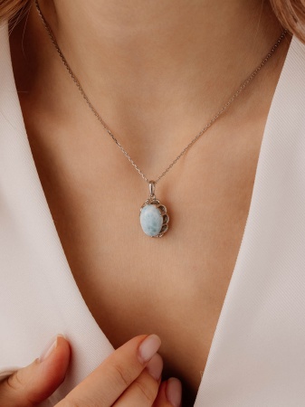 Купить подвески  из серебра с ларимаром