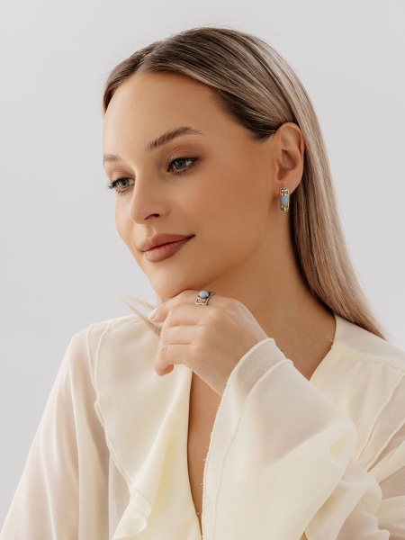 Кольцо из серебра с виоланом со скидкой