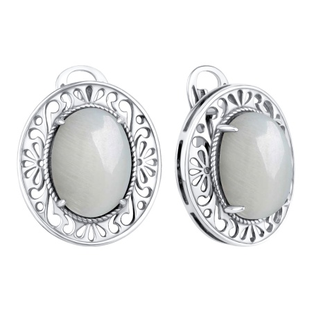 Серьги из серебра с перламутрами 2310495787 от KRASNOE, металл Серебро, вставка 