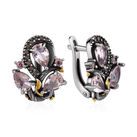 Серьги из серебра с ситаллом