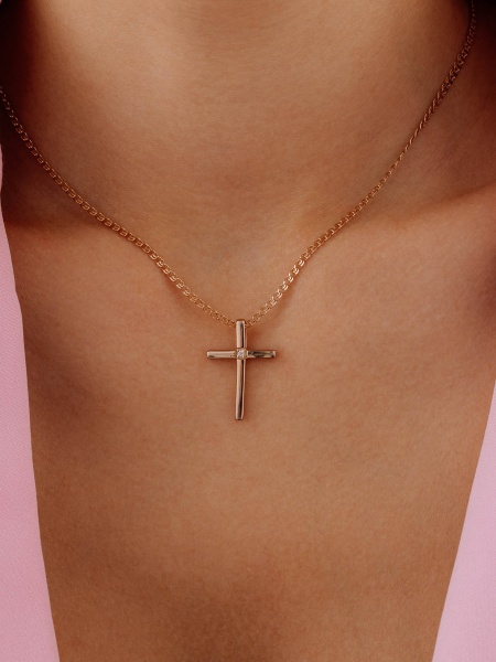 Подвеска из серебра с фианитом