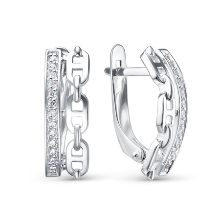 Серьги из серебра с1205434 от KRASNOE, металл Серебро, вставка Фианит