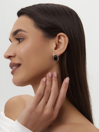 Серьги из серебра с агатами