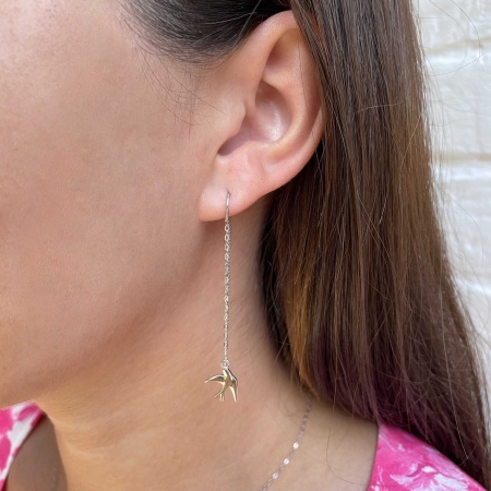 Серьги из серебра без вставок