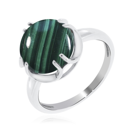 Кольцо из серебра с малахитом со скидкой Кольцо из серебра с малахитом со скидкой