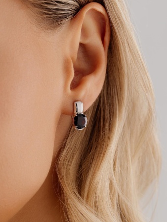 Серьги из серебра с гранатами 2340151117 от KRASNOE, металл Серебро, вставка Гранат Серьги из серебра с гранатами 2340151117 от KRASNOE, металл Серебро, вставка Гранат