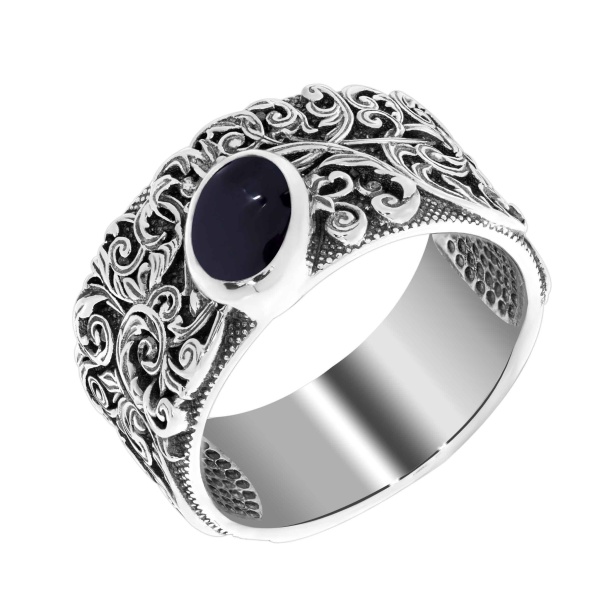 Купить кольцо из серебра с агатом в интернет-магазине KRASNOE