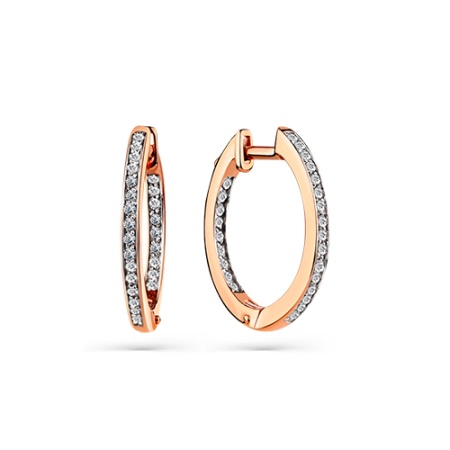 Серьги из золота с фианитом 02-3-169-0001-011 от KRASNOE, металл Золото, вставка Фианит