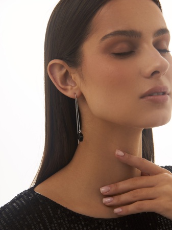 Серьги из серебра с агатами