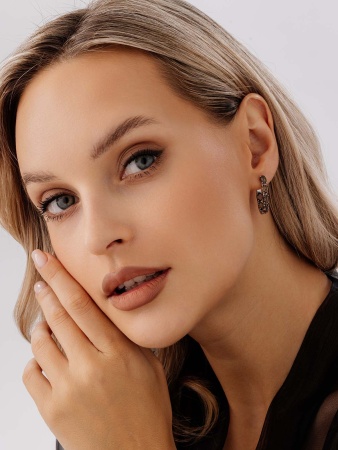 Серьги из серебра с топазами