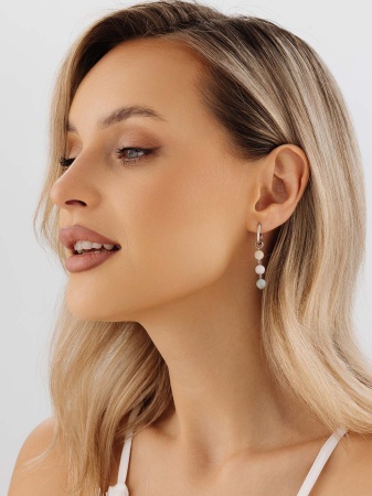 Серьги из серебра с агатом