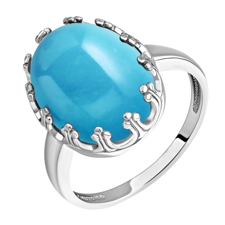 Купить кольцо из серебра с бирюзой в интернет-магазине KRASNOE