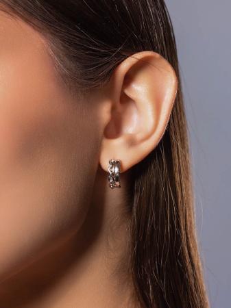 Серьги из серебра без вставок