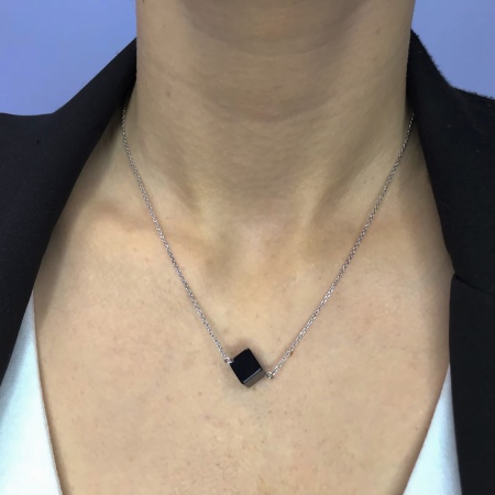 Колье из серебра с агатами 8340393025-2-40-20