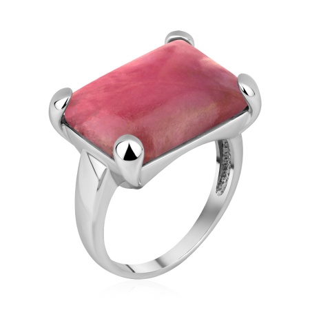 Купить кольцо из серебра с родонитом в интернет-магазине KRASNOE