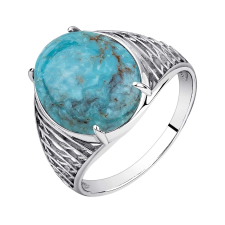 Купить кольцо из серебра с бирюзой в интернет-магазине KRASNOE