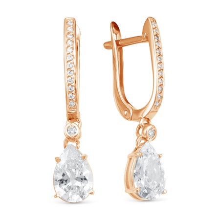 Серьги из золота Z2-9778 от KRASNOE, металл Золото, вставка Аметист, фианиты