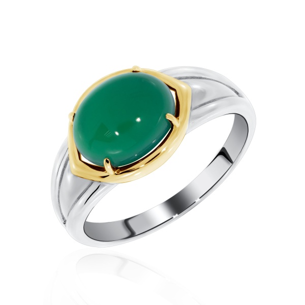 Купить кольцо из серебра с агатом в интернет-магазине KRASNOE