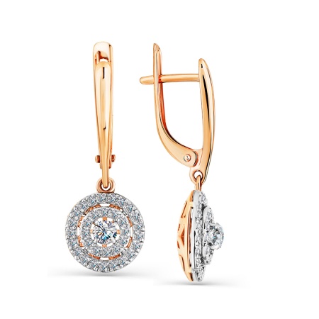 Серьги из золота с фианитом 2000244 от KRASNOE, металл Золото, вставка Фианит Серьги из золота с фианитом 2000244 от KRASNOE, металл Золото, вставка Фианит