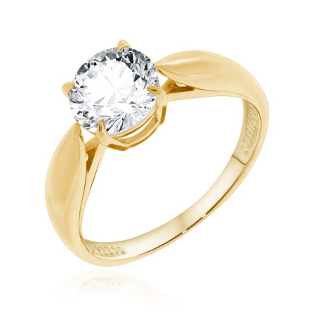 Кольцо из серебра с фианитом со скидкой