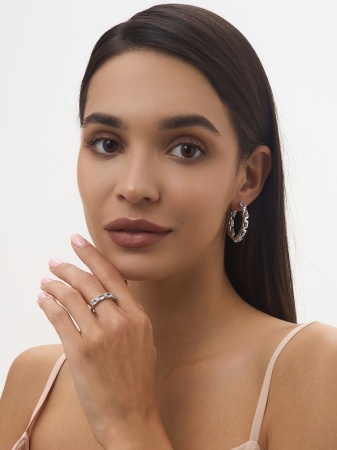 Серьги из серебра с топазом