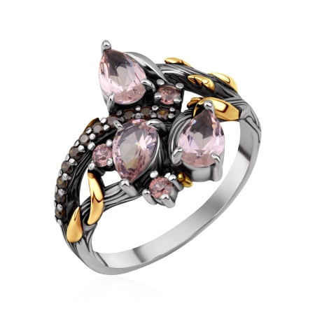 Купить кольцо из серебра с ситаллами в интернет-магазине KRASNOE